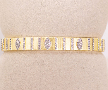 Brooklyn in Bloom Wide Hinge Bangle by Freida Rothman