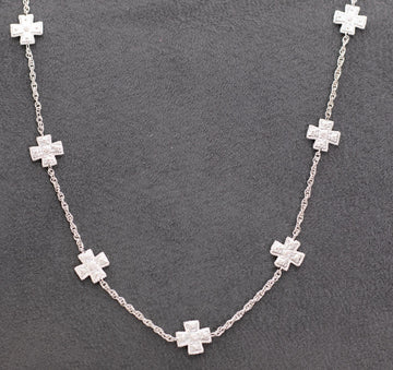 Canterbury Delicate Station Necklace in Silver by Julie Vos