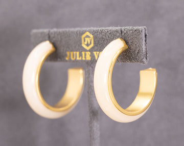 Carnaby Hoop Earrings in Ivory by Julie Vos