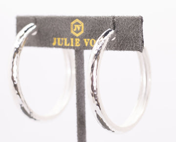 Havana Hoop Earrings in Silver by Julie Vos