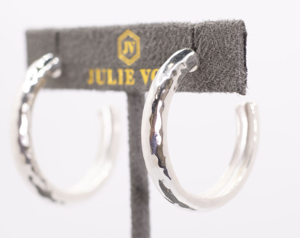 Havana Hoop Earrings in Silver by Julie Vos
