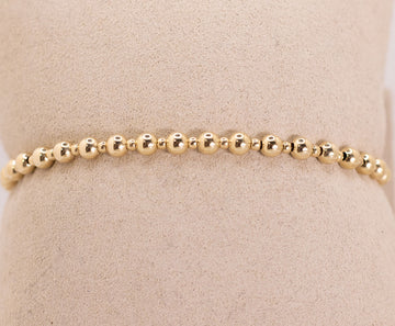 Classic Gold Grateful 4mm Bracelet - by E Newton