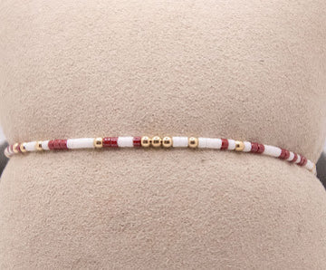 Gameday Hope Unwritten Wine/White Bracelet by E Newton