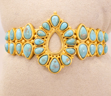 Zion Cuff in Turquoise by Christina Greene