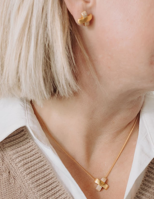 Catalina X Pave Stud Earrings by Julie Vos