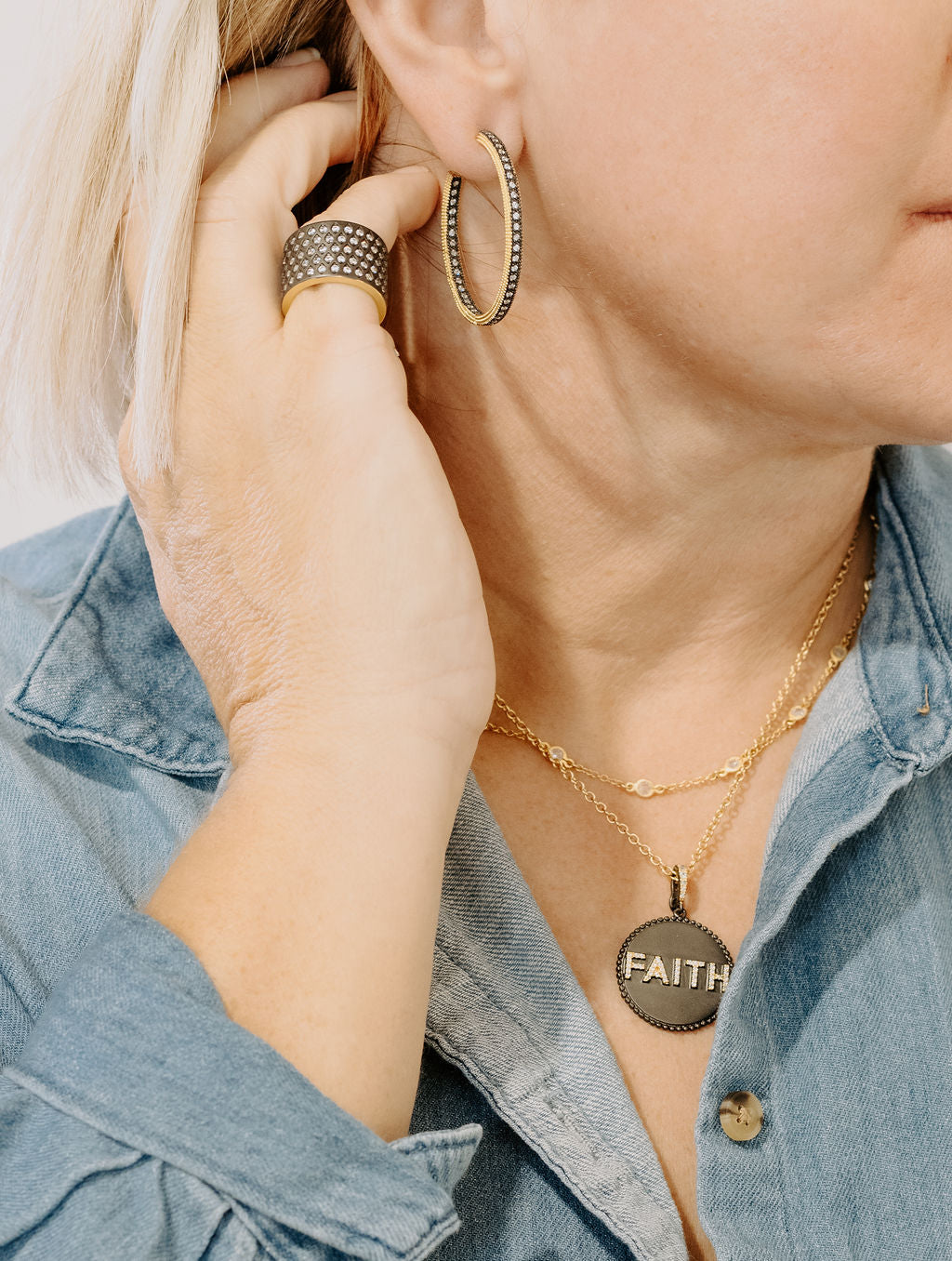 The Icon- Medium Hoop by Freida Rothman
