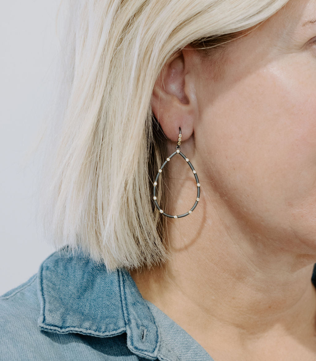 Best Everyday Bezel Teardrop Earring by Freida Rothman