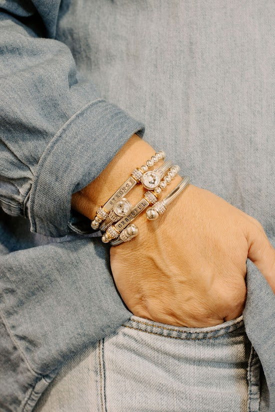 Meridian Open Hinge Bangle by Brighton