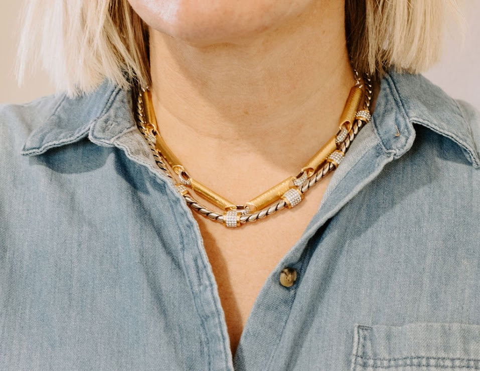 Meridian Geo Necklace (Double Sided!) by Brighton