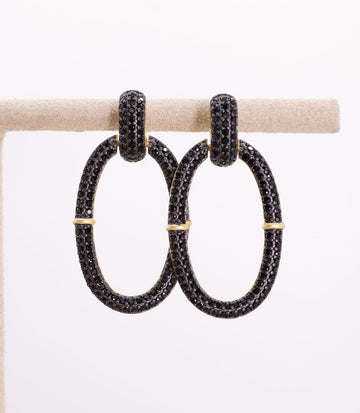 Industrial Finish Cobblestone Open Hoop by Freida Rothman