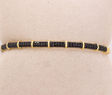 Industrial Finish Cobblestone Thin Bangle by Freida Rothman