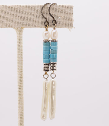Pebble Pearl Earrings by Brighton