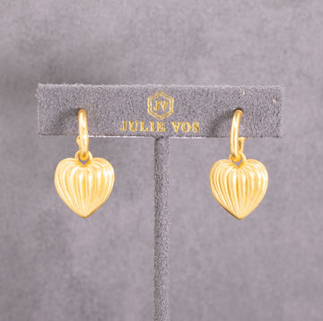 Puffy Heart Hoop & Charm Earring by Julie Vos