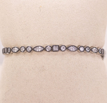 Signature Mixed Shapes Hinge Bangle by Freida Rothman